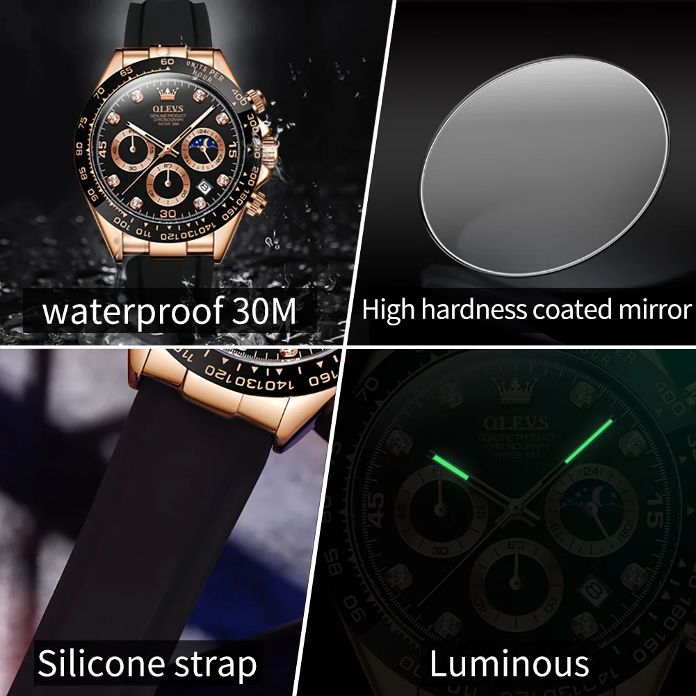 OLEVS 2875 Men's Watches Chron - Luxury Watch Maker review and price
